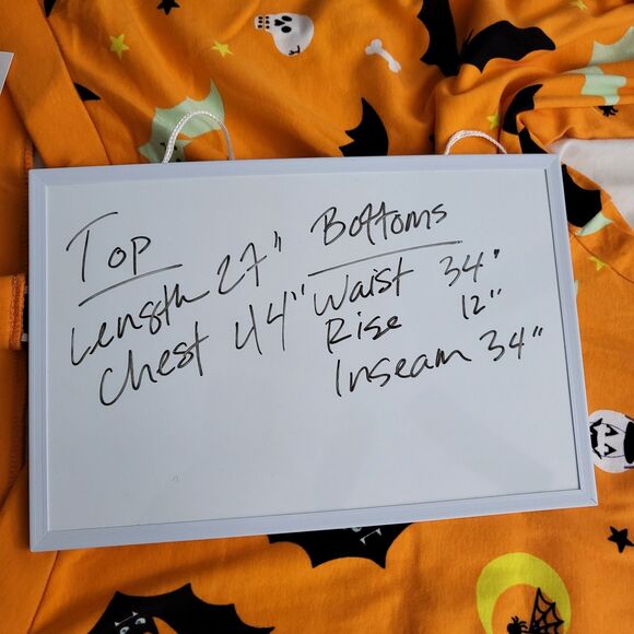 NWT OLD NAVY Halloween Pajamas Womens XL Tall Orange Matching Graphic Set - Picture 11 of 11